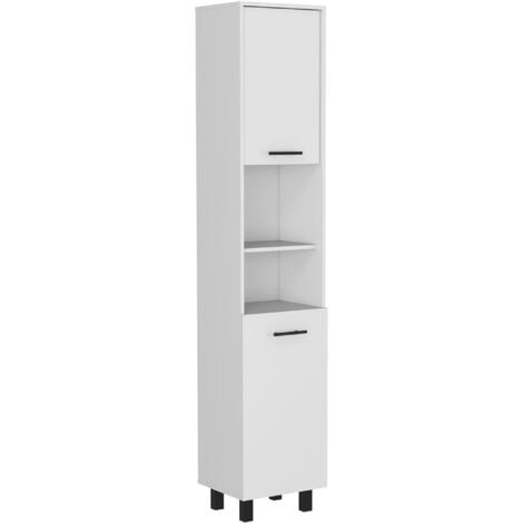 Meuble micro-ondes inférieur en mélaminé avec caisson et 4 étagères