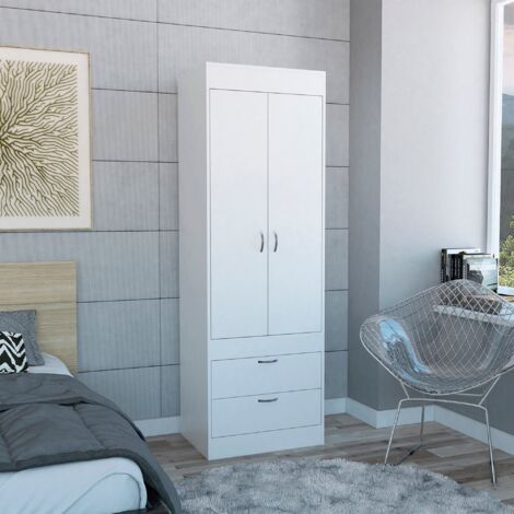Armoire Lisboa, avec 2 tiroirs et barre de suspension (1/5)