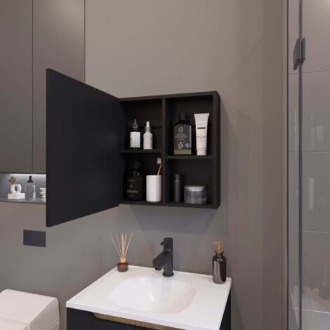 Morenci armoire de toilette avec miroir intégré et une porte (1/5)