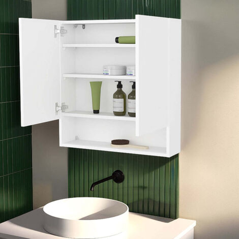 Gaviota armoire de toilette murale avec deux portes et étagères (1/5)