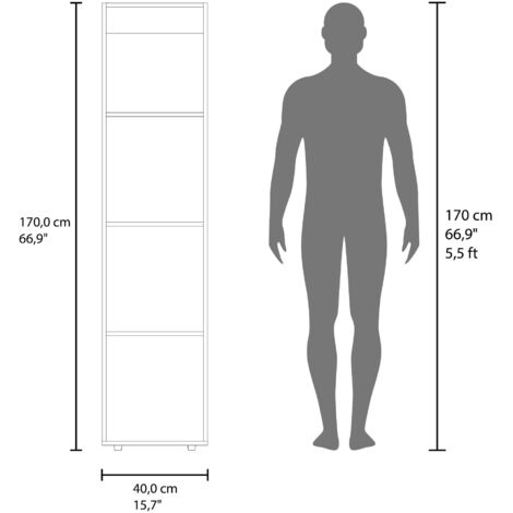 HOME DREAMS M4 - 1-DOOR WARDROBE CABINET (STAINED WALNUT) (1/5)