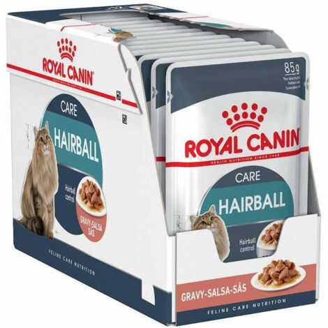 Care della palla per capelli royal 85G (salsa) per gatti aiuta a controllare la formazione di palline per capelli - 12 buste 85G