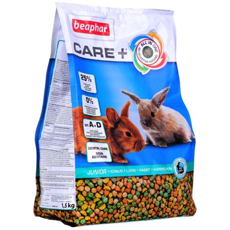 Beaphar Care+ Junior Rabbit Estruso cibo per conigli, 1,5 kg (1/3)