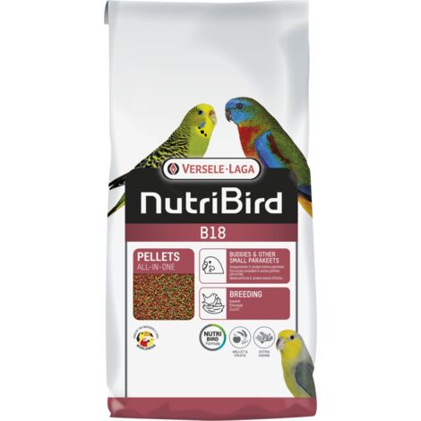 Pellet estrusi per alimenti da riproduzione Nutribird B18 per perquiitos (Budgies e parrocchetti) 10 kg (1/3)