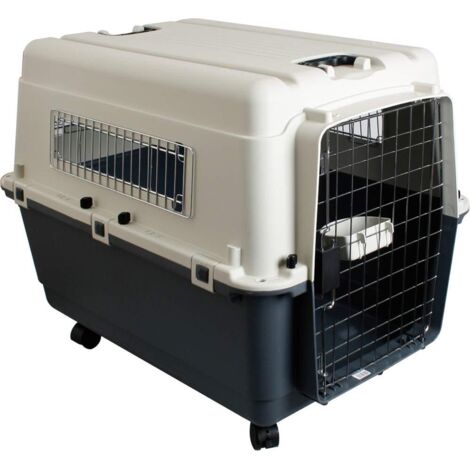 Karlie 513773 Nomad - Gabbia trasportino aereo rigido per animali, soddisfa i requisiti IATA, Plastica, 81 x 56 x 59 cm (1/2)