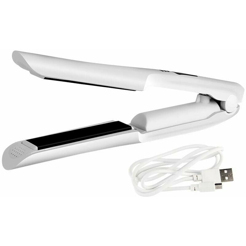 Mini plancha de pelo inalámbrica - Plancha de pelo portátil recargable por USB