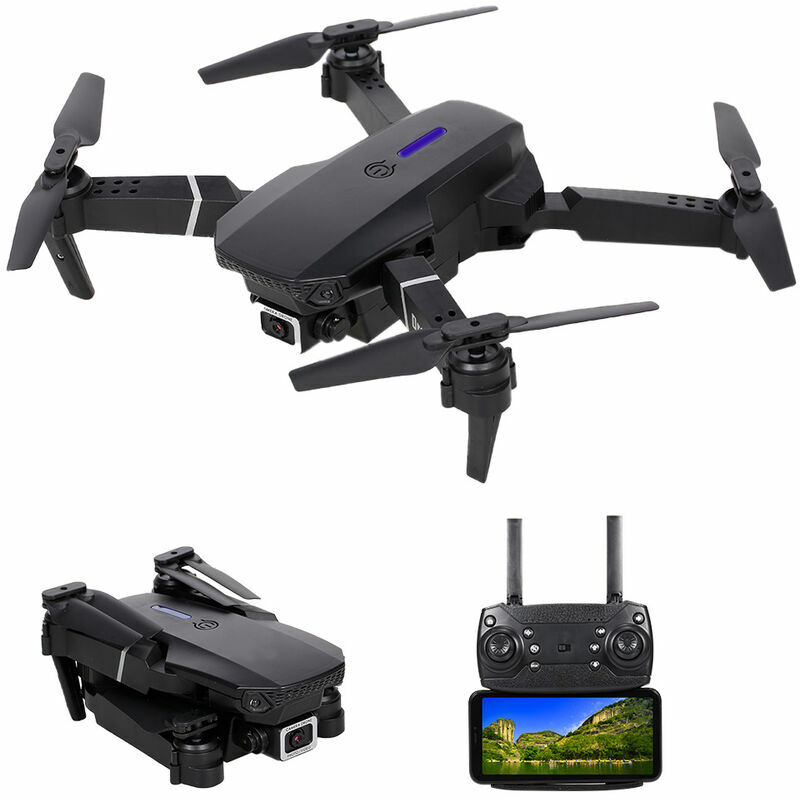 LS-E525 RC Drone con cámara 4K Drone Dual Camera WiFi FPV Drone Headless Mode Altitude Hold Gesture Photo Video Track Flight 3D Filp RC Qudcopter, Black&4K Cámara única 1 batería