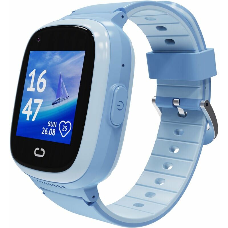 LT30 4G Niños Teléfono inteligente Llamada Reloj Video Chat LBS GPS WiFi SOS Monitor Cámara IP67 Reloj impermeable Niño Voz Chat Bebé Smartwatch, Azul