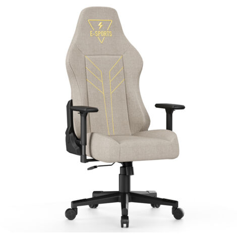 Bigzzia Gaming Stuhl | Verstellbar 90-155° | Mit Kopf- Und Lendenkissen | Bis 130kg Belastbar