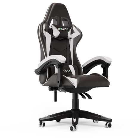 Gaming Stuhl - Bigzzia Computerstuhl Ergonomisch - Gamer Stühle mit  Lendenkissen + Kopfstütze Höhenverstellbar Gaming Chair für Mädchen