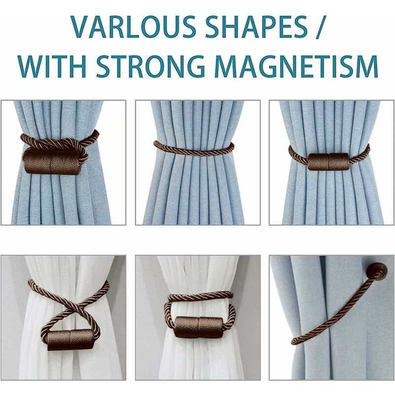 2 Pezzi Fermatenda Magnetici Per Tende, Fermatenda Per Tende