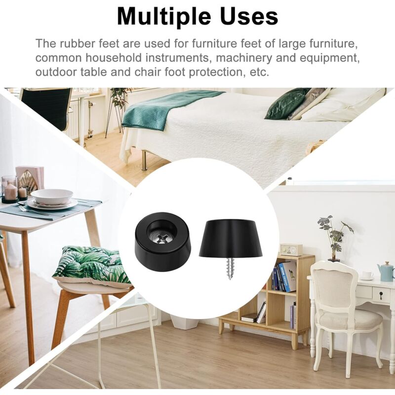 RF Microwave 50 Piedini In Gomma Rotondi - Misura 0,859 X 0,312 - Foto 12