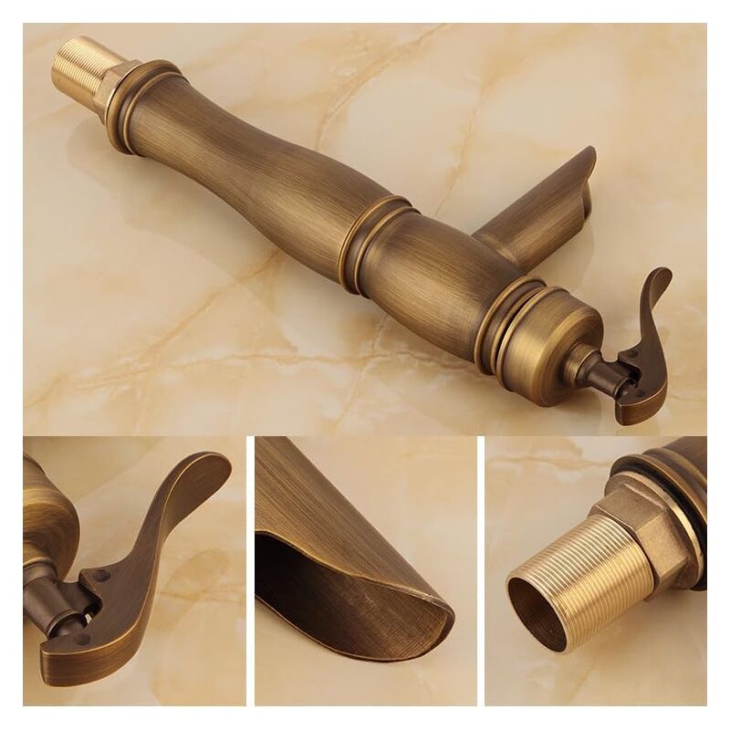 Rubinetto Bagno A Cascata Nero, Miscelatore Monocomando Alto Per Lavabo Rubinetto Lavabo In Ottone Miscelatore Bagno Elegante E Moderno Altezza Elevata 95258667