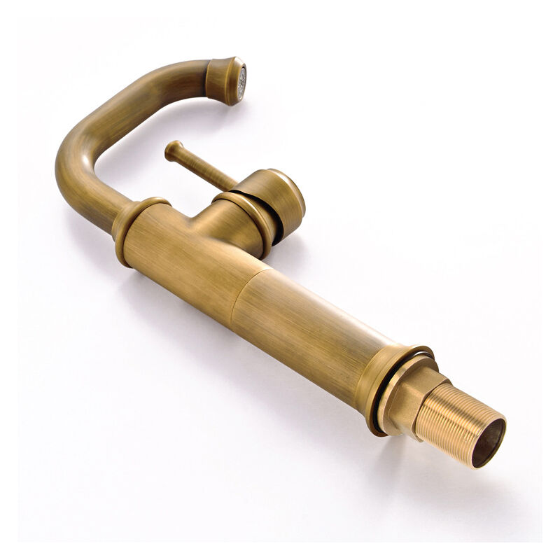 Rubinetto Bronzo Retrò Rubinetto Cucina Ottone Antico Miscelatore Monocomando Alto Con Beccuccio 935515