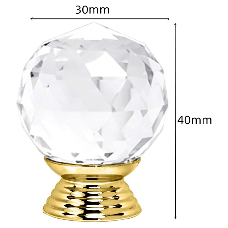 Puxador Diamante Di Cristallo 30Mm Cromado - Jador