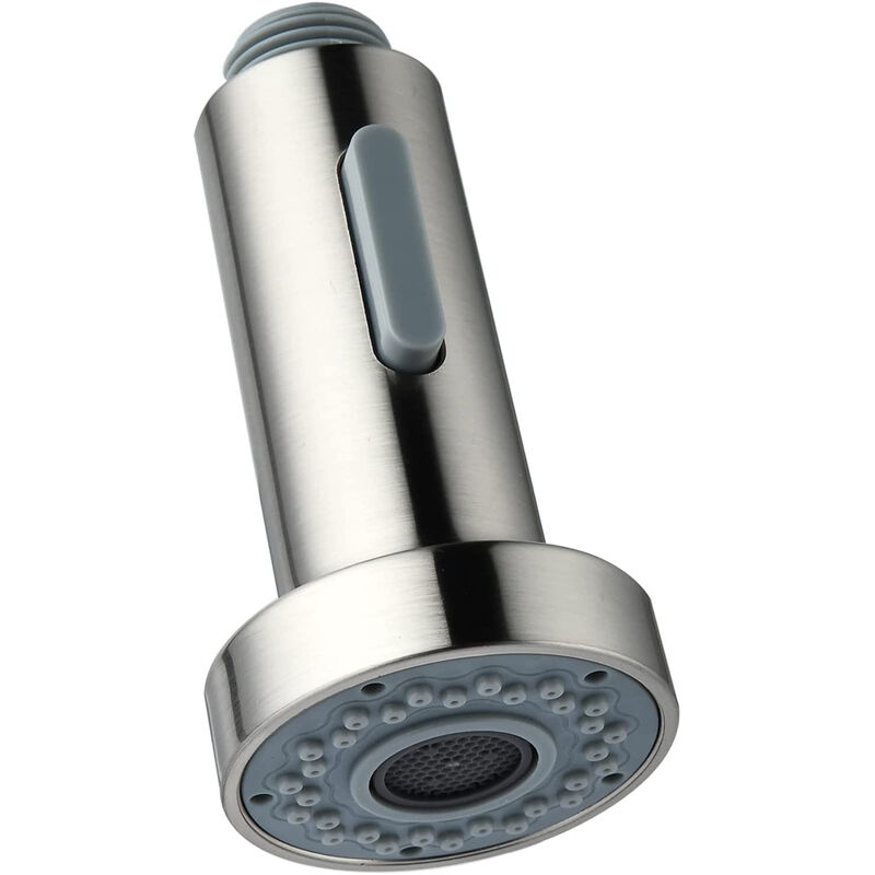 Soffione Doccia Estrattibile Per Rubinetto Cucina O Lavello – Testina Spruzzo Universale G1/2” Con Doppia Modalità (Getto/Aspirazione) – Ricambio In ABS, Cromo - 2