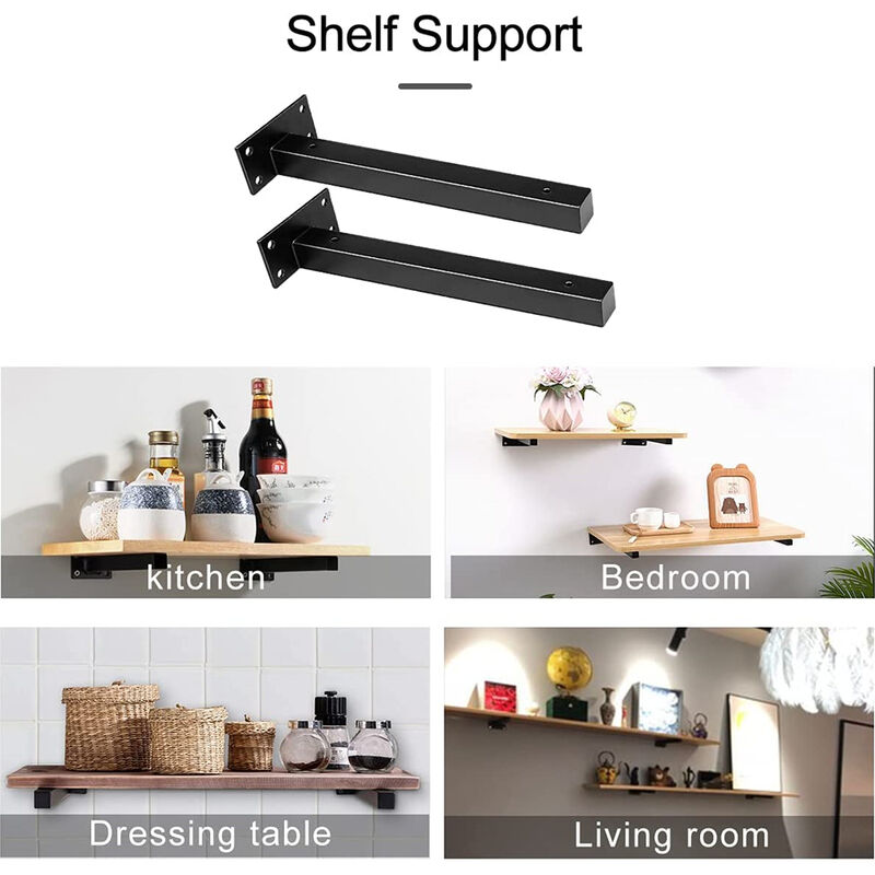 Staffe Mensole Industriali In Ferro - Stile Vintage Per Scaffali | Supporto Fino A 30kg - Foto 9