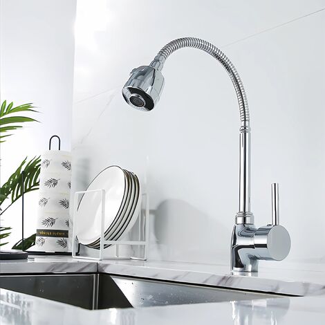 Rubinetto Lavello Cucina Pieghevole Rubinetto Cucina Schütte Window - Miscelatore Girevole 360° Cromo Miscelatore Sottofinestra Cucina - Foto 10