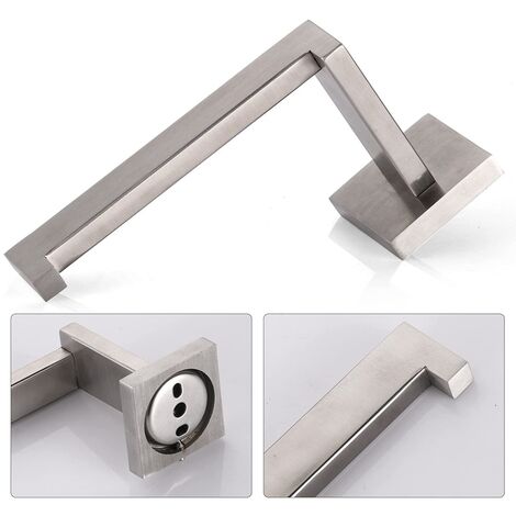 Set Accessori Bagno In Acciaio Cromato – Specchio, Portasciugamani, Porta Carta, Gancio E Mensola 50 Cm