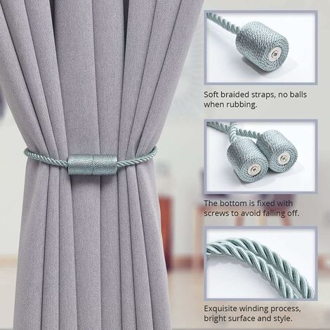Fermatenda Magnetici Senza Fori - Set Da 4 Pezzi, Cordino 40,6 Cm, Con