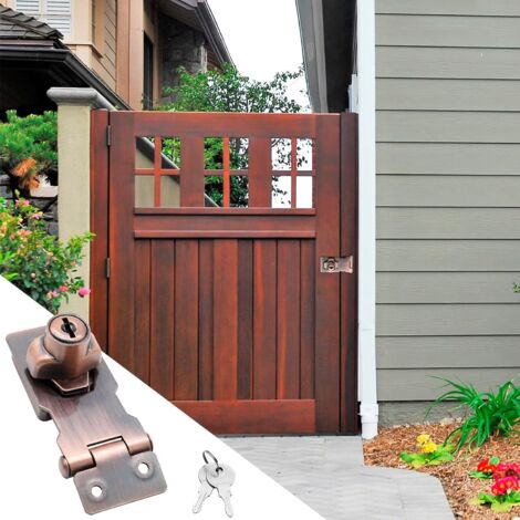 2 Serrature Con Lucchetto Per Cassetti E Armadi - Hasp In Lega Di Zinco, Chiave Inclusa - Foto 2