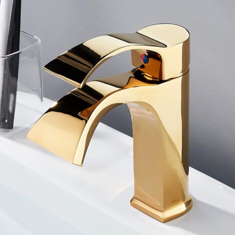 ONECE Rubinetto Bagno Lavabo Cascata, Miscelatore Monocomando Lavabo