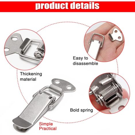 Fermagli A Molla In Acciaio Inox - 10 Pezzi, Per Cassette, Armadi, Cassetti - Foto 9