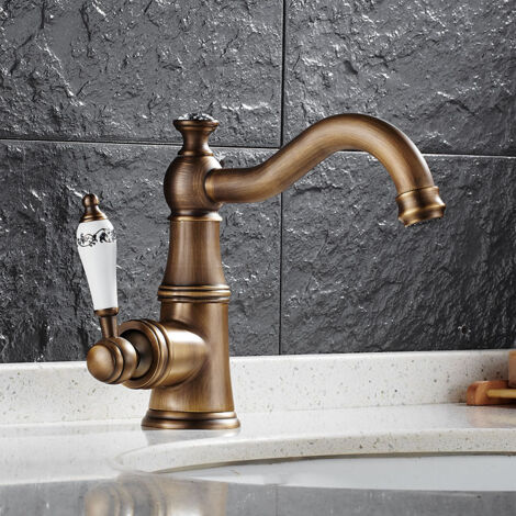Rubinetto Bagno Lavabo, Rubinetto Bagno Con Doccetta Estraibile, Stile Antico Ot