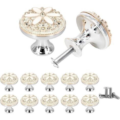 Inferramenta Set Di Pomelli In Cristallo Tipo Swarovski – Maniglie Eleganti Per Mobili, Cassetti, Armadi E Cucina – Foro Singolo (2