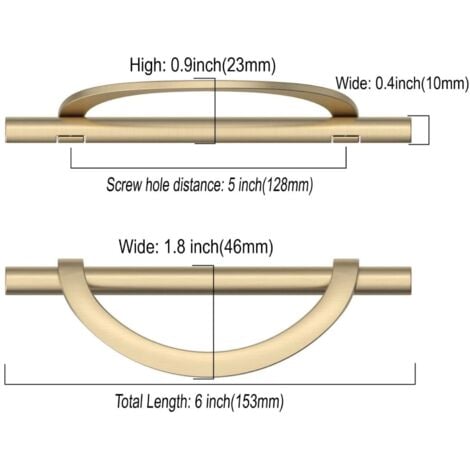 Maniglie Per Mobili HY HUIJUN - Set 6 Pezzi In Alluminio Per Cucina E Armadi | Distanza Fori 96 Mm - Foto 6