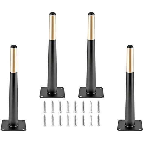 4 Gambe Per Mobili In Metallo Stile Medievale - Piedini Inclinati Con Base Antiscivolo Per Divano, Tavolino, Mobile TV - Foto 5