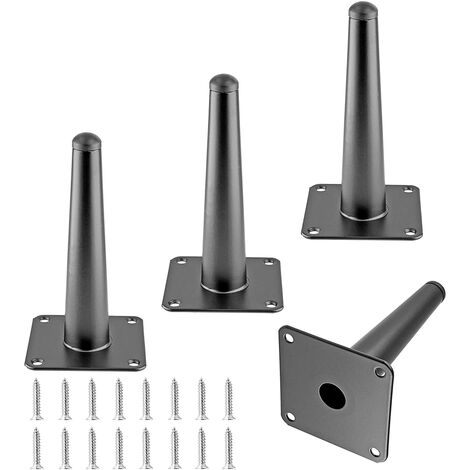 Gambe Per Mobili In Metallo - 4 Pezzi, Altezza 15 Cm, Design Triangolare, Nero, Per Divani E Tavoli - Foto 8