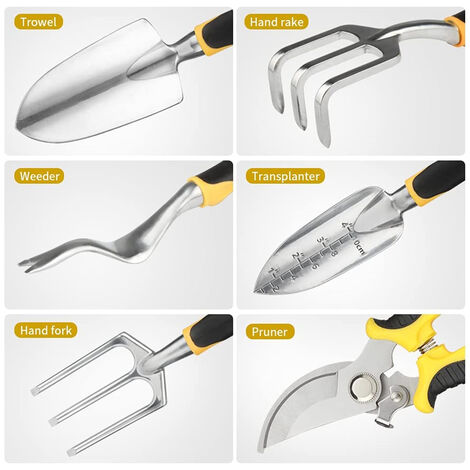 Set Giardinaggio 4 Pezzi MQFORU - Cesoie, Pala, Forcone E Guanti, Verde - Foto 4