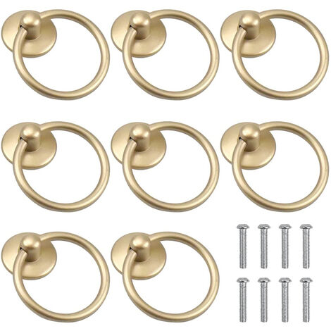 10 Maniglie Ad Anello Argento - Per Cassetti E Armadi In Lega Zinco - Foto 2