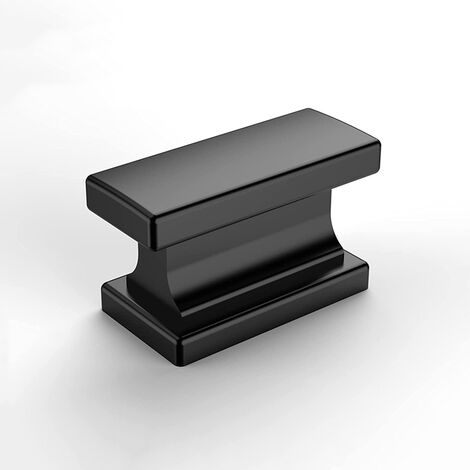 6 Maniglie Per Mobili Nere In Nylon - Distanza Fori 120mm, Per Cucina, Armadi, Design Moderno - Foto 5