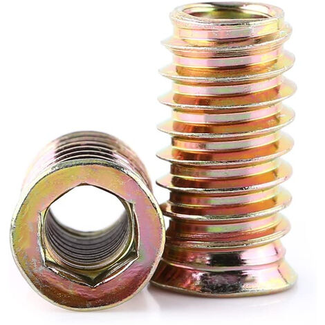 50 Dadi Esagonali M6 In Zinco Per Mobili - Inserti Filettati Per Legno | Ideali Per Riparazioni Fai Da Te - Foto 12