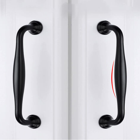 Maniglia Nera Opaca Per Porte Scorrevoli E A Scomparsa - In Acciaio, Facile Installazione, Design Moderno