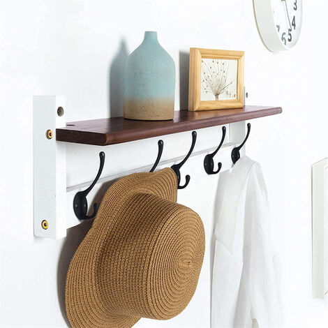 Gancio In Acciaio 12 Ganci Appendiabiti A Doppio Gancio, In Metallo Nero Vintage, Per Carichi Pesanti – Per Bagno, Cucina, Ingresso Ganci Doppi Parete Nero Vintage