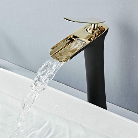 Rubinetto Lavabo Bagno Cascata Moderno Rubinetto Miscelatore Monocomando  Lavabo in Ottone Regolabile Fredda e Calda con