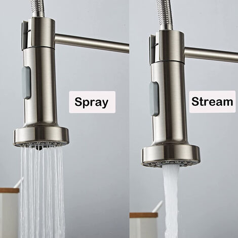 Ugello Per Rubinetto Cucina Estraibile - Testa A Spruzzo Con 2 Modalità Cromata - Foto 9