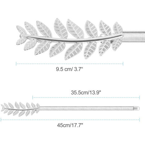 4 Pezzi Fermatende per Tende con Foglie Dorate Fermatenda Regolabile 45cm  Tende Fermatenda Fibbia per Decorazione