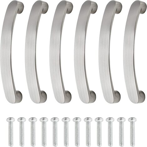 6 Maniglie Per Mobili In Lega Di Zinco | Bronzo Oliato | Foro 96mm | Per Cucina, Armadi E Cassetti - Foto 2