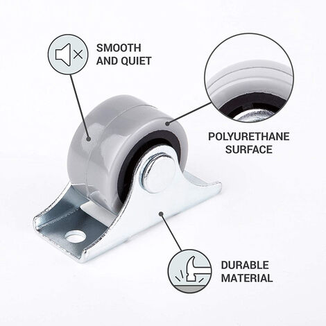 Rotelle Per Mobili Piccole - 8 Ruote In Gomma Con Viti, Non Segnanti