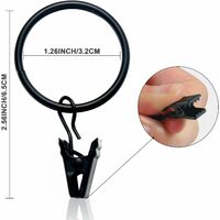 42 Anelli Per Tende Con Clip - Metallico Diametro Interno 32mm Per Doccia E Finestre - Foto 11