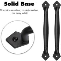 Maniglie Per Porte Scorrevoli 4 Pezzi - Nero, Acciaio, Con Viti, Per Armadi E Mobili - 18x2.5cm - Foto 12