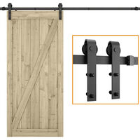 150cm Binario per Porta Scorrevole Kit Accessori per Porta della Stalla Scorrevole Carico 150kg