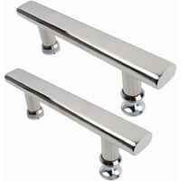 2 Pezzi Maniglie per Porta Doccia in Acciaio Inox 145mm Cromato Maniglia per  Porte in Vetro