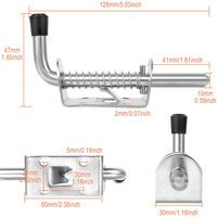 Chiavistello Scorrevole A Molla In Acciaio Inox 304 - 2 Pezzi, Per Cancelli, Porte, Garage - Foto 13