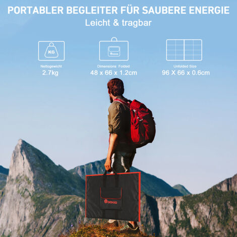 100W 18V Faltbar Tragbar Solarmodule Monokristalline mit Solarregler(Lcd-Anzeige + 2 Usb-Ausgang) FüR 12v Batterie