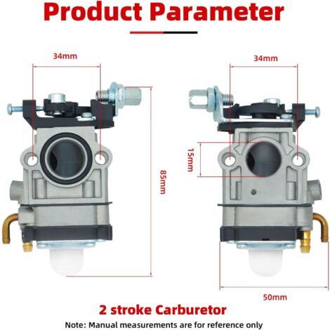 Carburateur pour Moteur de Débroussailleuse avec Bougie et kit de Filtre à  Carburant, Carburateur pour tronçonneuse GX35 52cc 49cc 43cc Kit